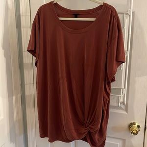 Torrid Rust Front Tie T-Shirt